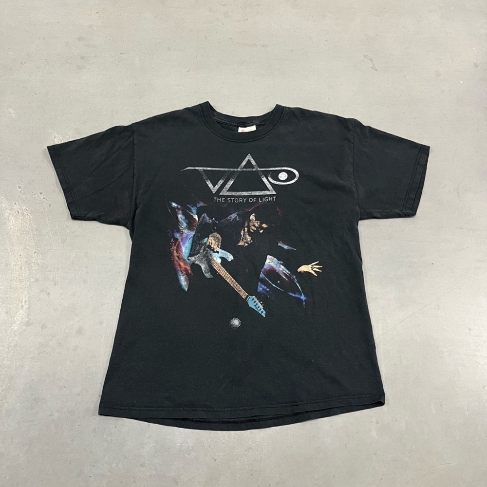 Vintage Y2K Steve Vai The Story Of Light Tour 2012 T-Shirt Adult L Black